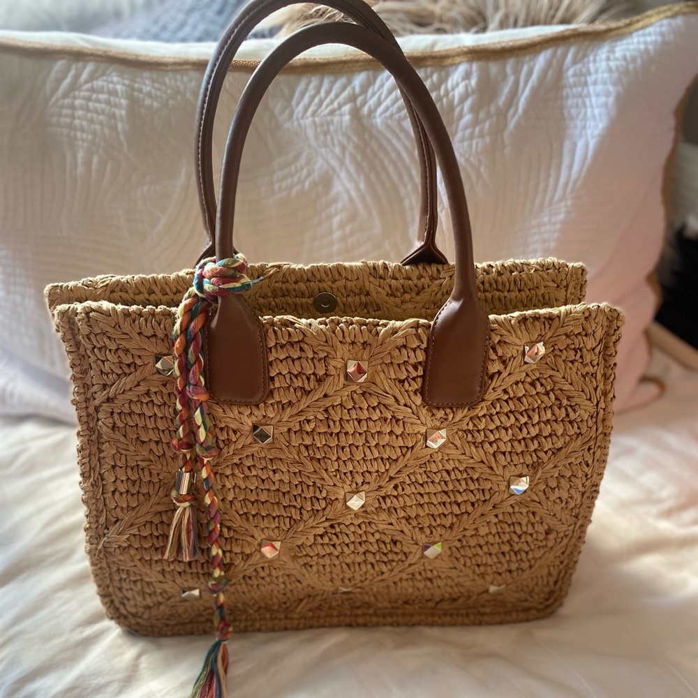 Vince Camuto Raffia Tote